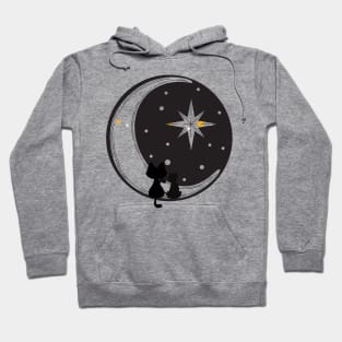 Cat on the moon Hoodie